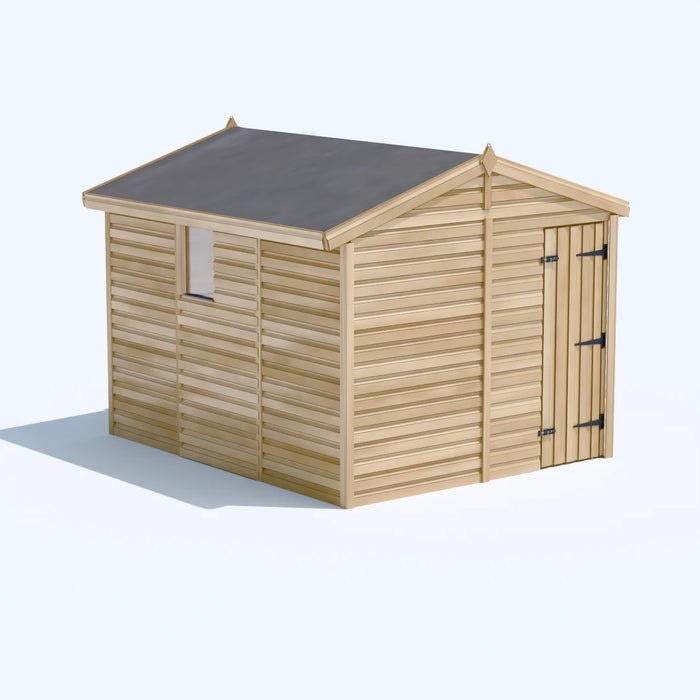 8x10ft Wooden Garden Shed | Windowed | Apex Roof