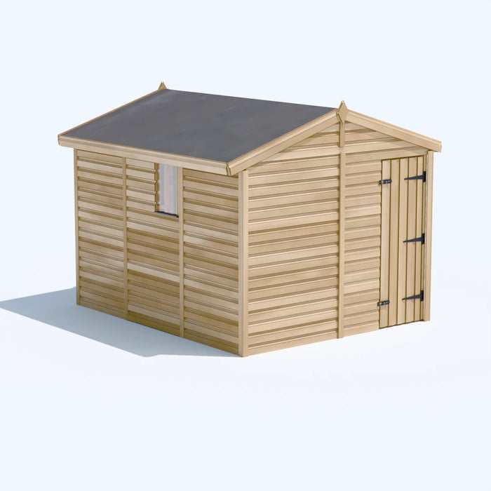 8x10ft Wooden Garden Shed | Windowed | Apex Roof