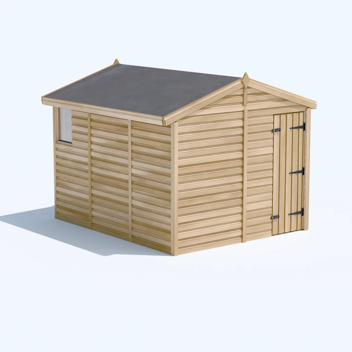 8x10ft Wooden Garden Shed | Windowed | Apex Roof