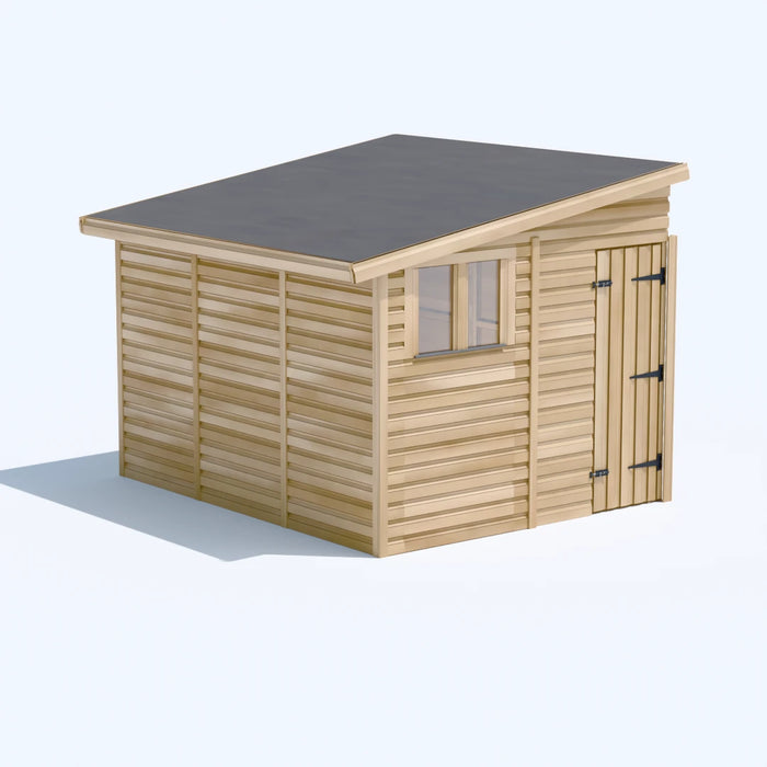 8x10ft Wooden Garden Shed | Windowed | Pent Roof