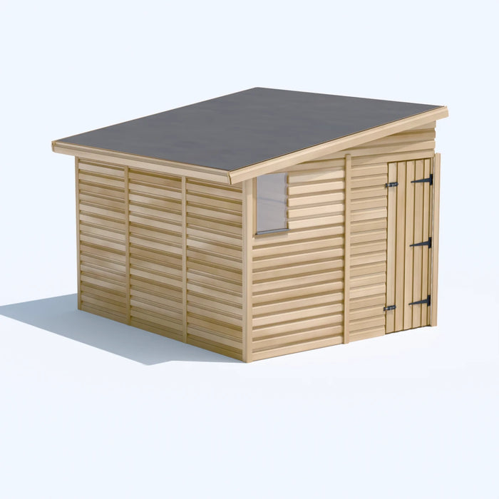 8x10ft Wooden Garden Shed | Windowed | Pent Roof