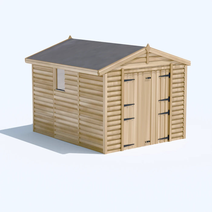 8x10ft Wooden Garden Shed | Windowed | Apex Roof
