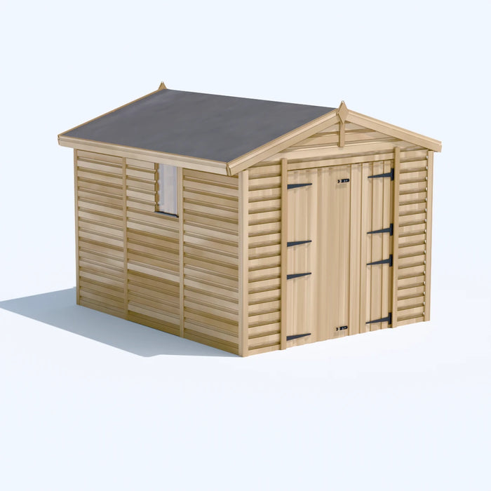 8x10ft Wooden Garden Shed | Windowed | Apex Roof