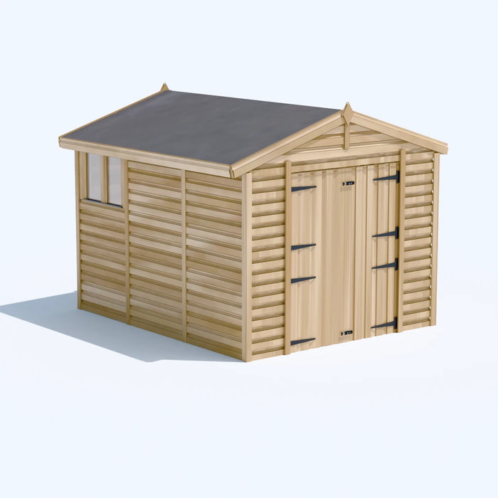 8x10ft Wooden Garden Shed | Windowed | Apex Roof