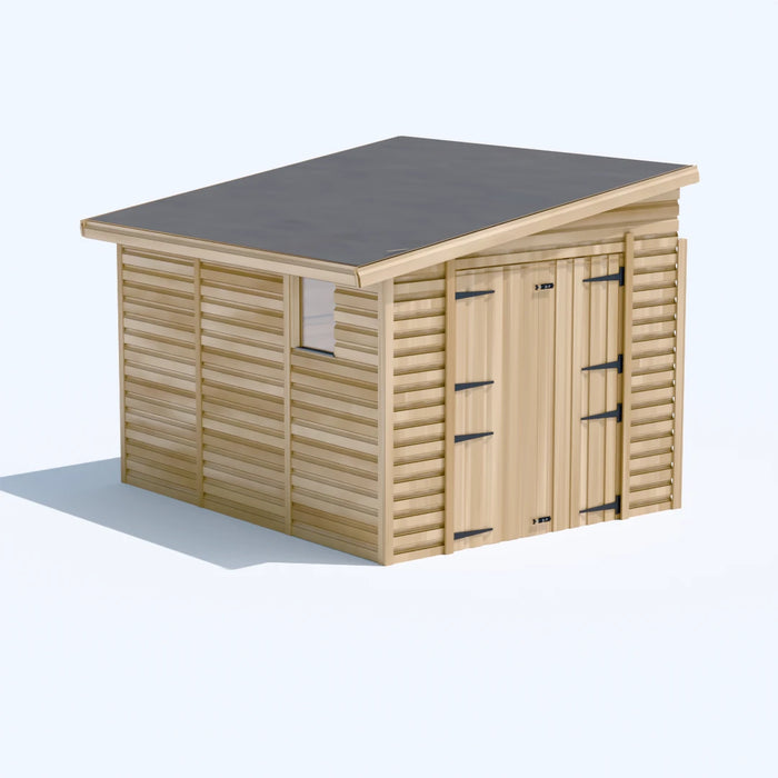 8x10ft Wooden Garden Shed | Windowed | Pent Roof