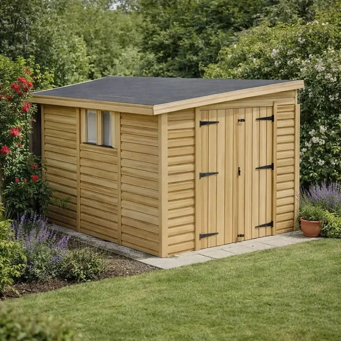 8x10ft Wooden Garden Shed | Windowed | Pent Roof