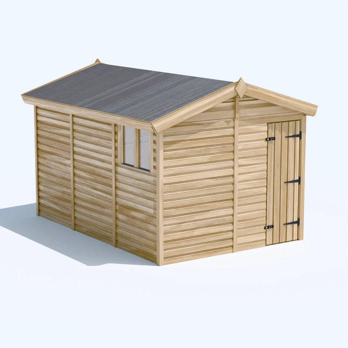 8x12ft Wooden Garden Shed | Windowed | Apex Roof