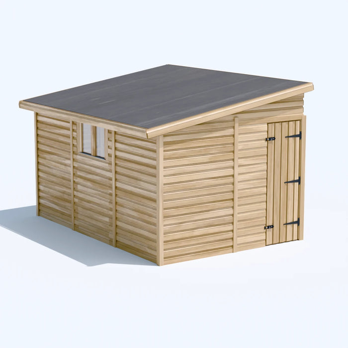 8x12ft Wooden Garden Shed | Windowed | Pent Roof