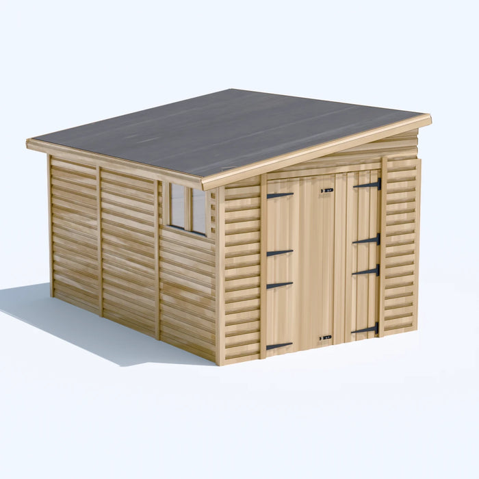 8x12ft Wooden Garden Shed | Windowed | Pent Roof
