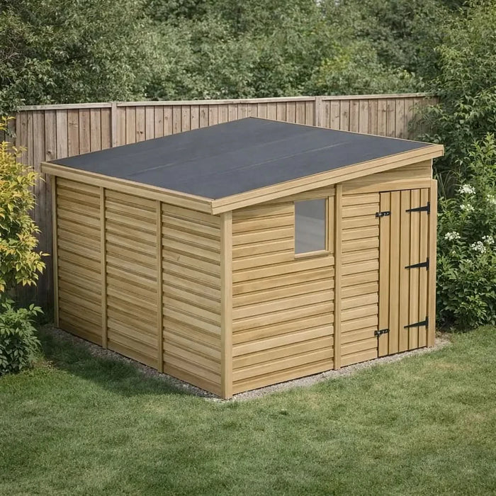 8x12ft Wooden Garden Shed | Windowed | Pent Roof