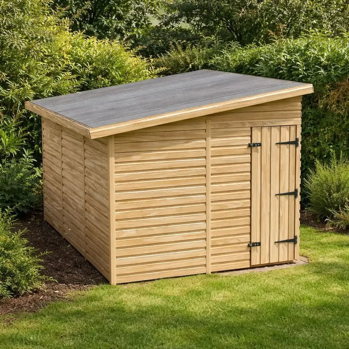 8x12ft Wooden Garden Shed | Windowless | Pent Roof