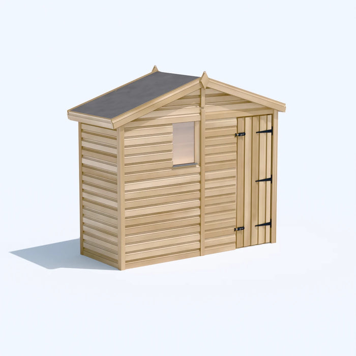8x3ft Wooden Garden Shed | Windowed | Apex Roof