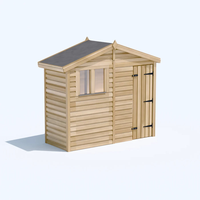 8x3ft Wooden Garden Shed | Windowed | Apex Roof