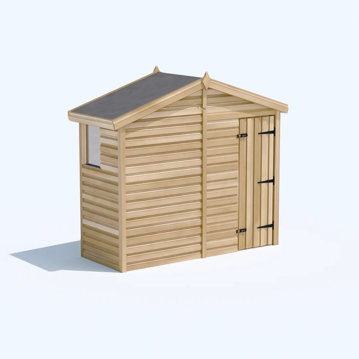 8x3ft Wooden Garden Shed | Windowed | Apex Roof