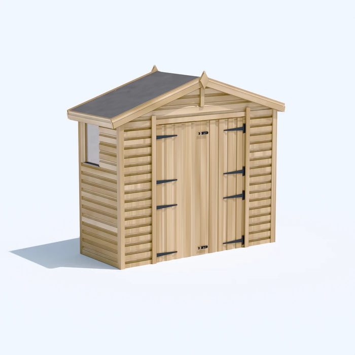 8x3ft Wooden Garden Shed | Windowed | Apex Roof