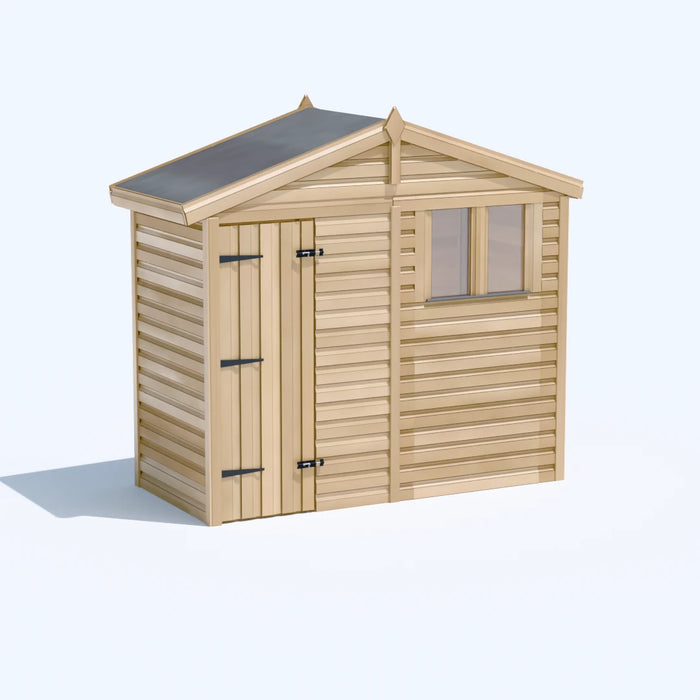 8x4ft Wooden Garden Shed | Windowed | Apex Roof