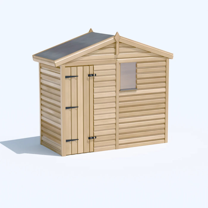 8x4ft Wooden Garden Shed | Windowed | Apex Roof