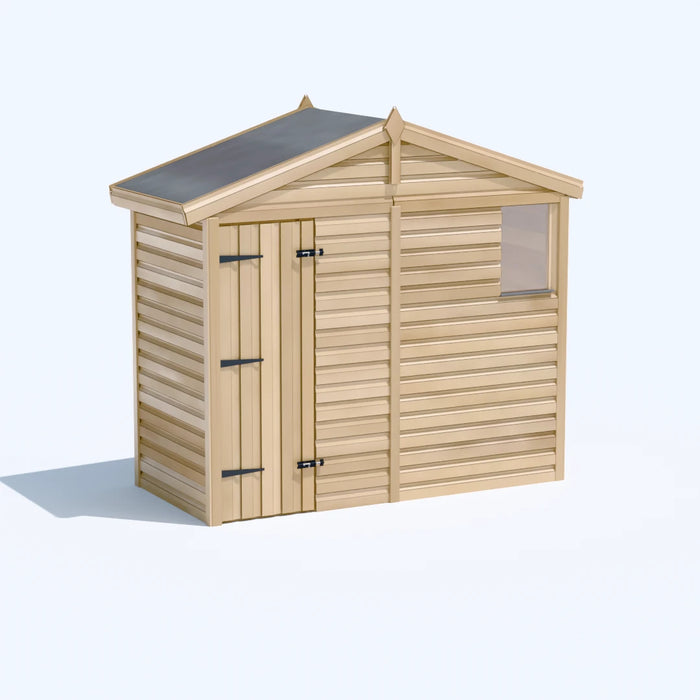 8x4ft Wooden Garden Shed | Windowed | Apex Roof