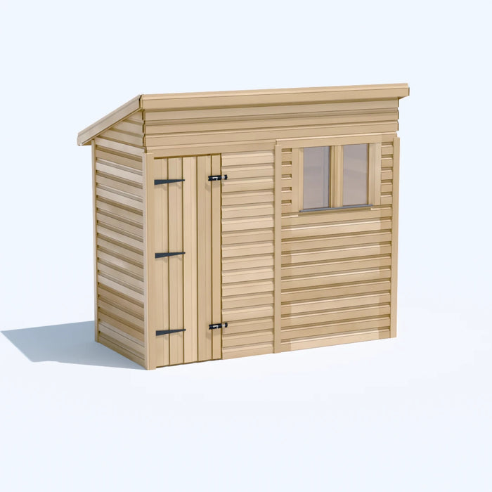 8x4ft Wooden Garden Shed | Windowed | Pent Roof