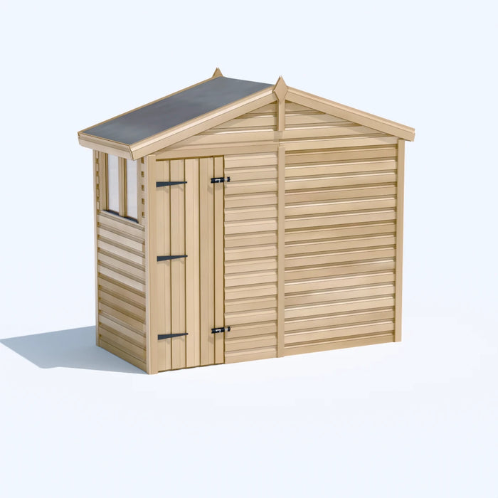 8x4ft Wooden Garden Shed | Windowed | Apex Roof
