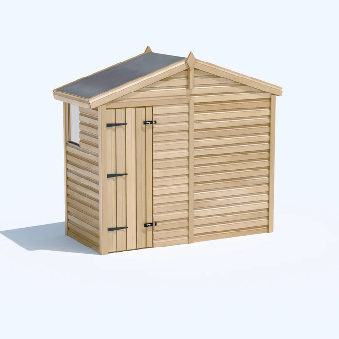 8x4ft Wooden Garden Shed | Windowed | Apex Roof