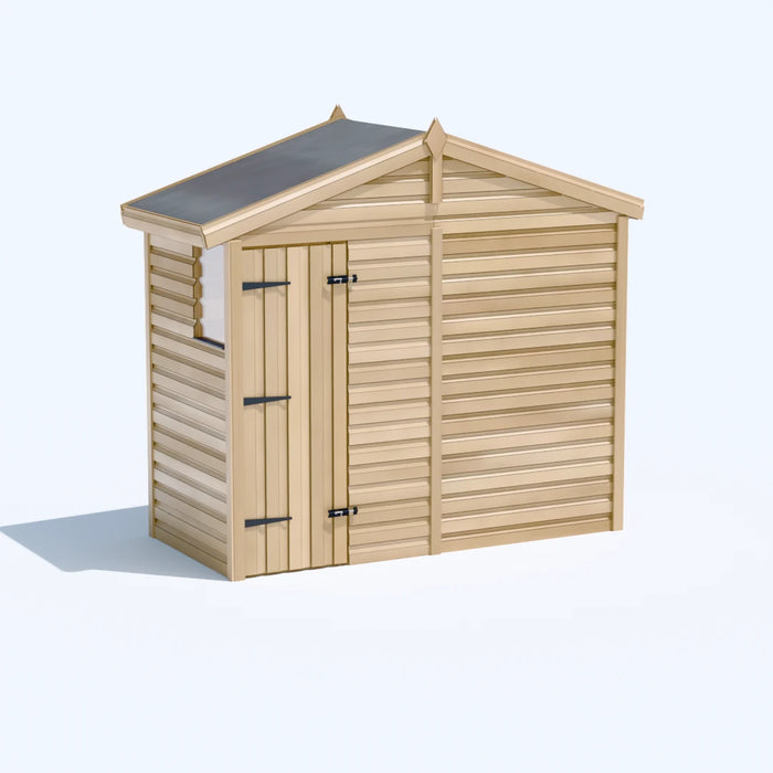 8x4ft Wooden Garden Shed | Windowed | Apex Roof