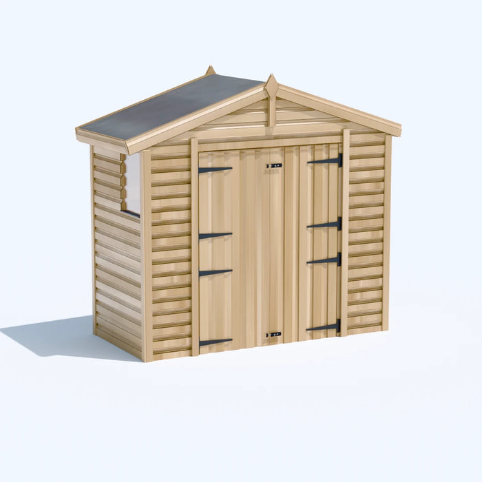8x4ft Wooden Garden Shed | Windowed | Apex Roof