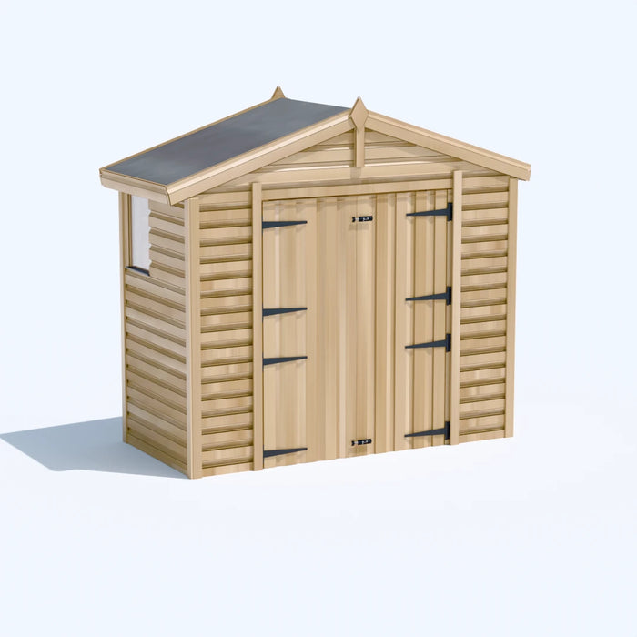 8x4ft Wooden Garden Shed | Windowed | Apex Roof