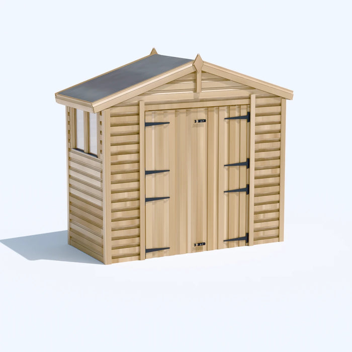 8x4ft Wooden Garden Shed | Windowed | Apex Roof