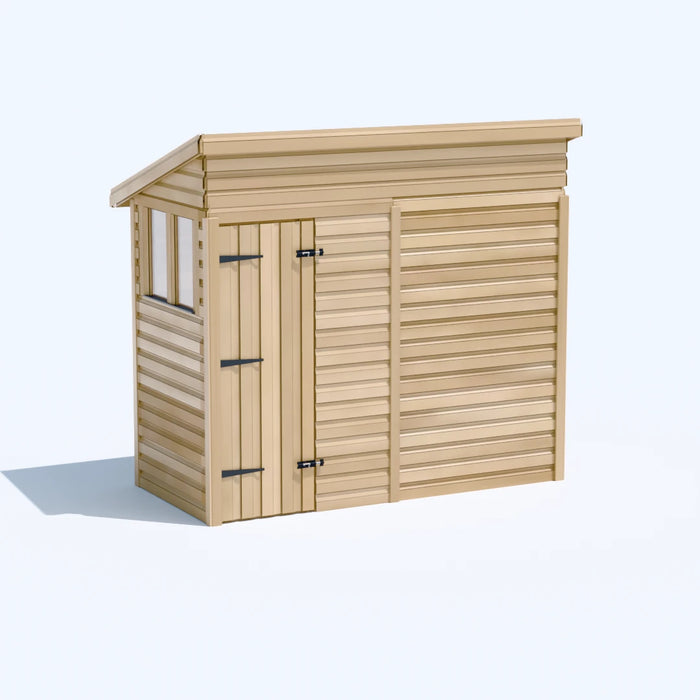 8x4ft Wooden Garden Shed | Windowed | Pent Roof