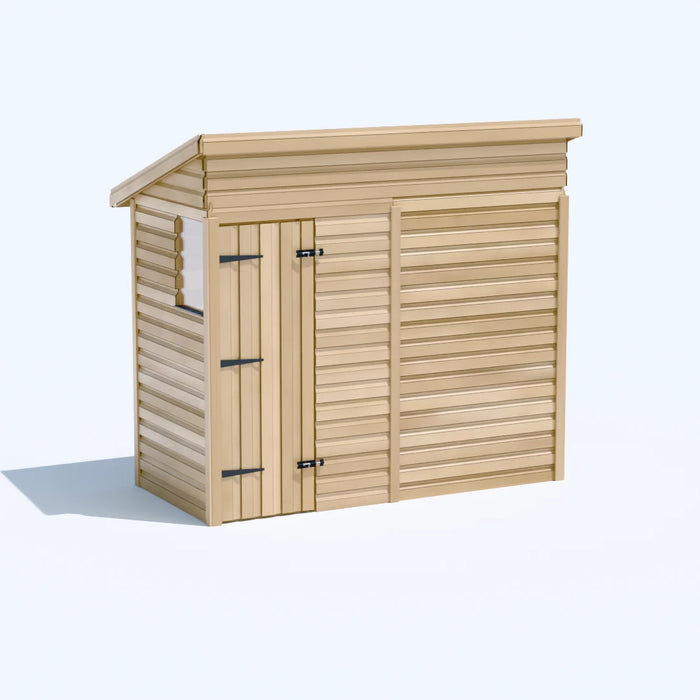 8x4ft Wooden Garden Shed | Windowed | Pent Roof