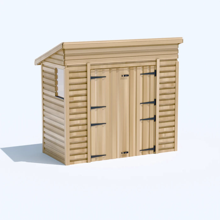 8x4ft Wooden Garden Shed | Windowed | Pent Roof