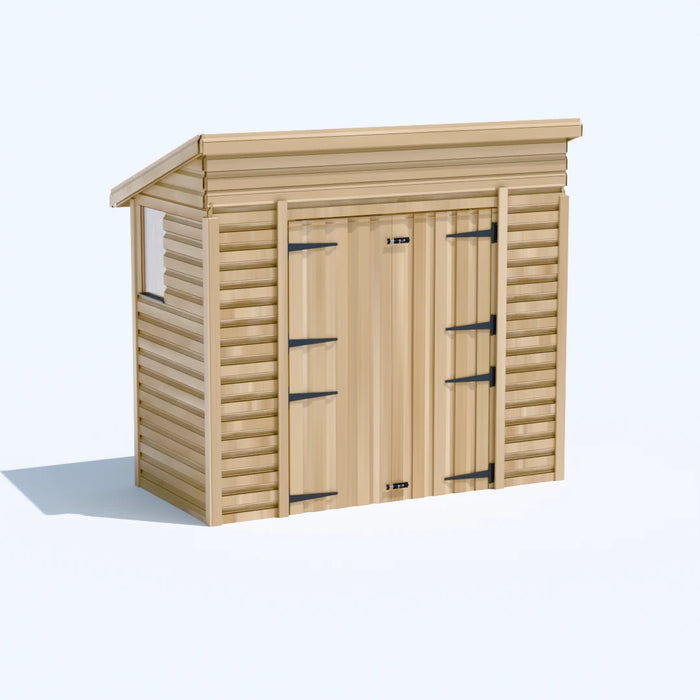 8x4ft Wooden Garden Shed | Windowed | Pent Roof