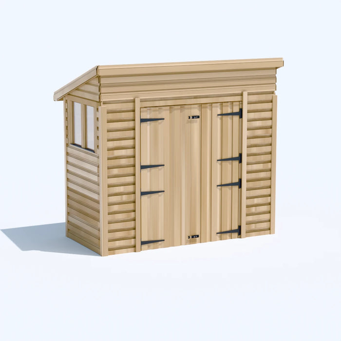 8x4ft Wooden Garden Shed | Windowed | Pent Roof