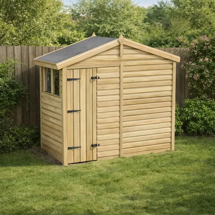 8x4ft Wooden Garden Shed | Windowed | Apex Roof