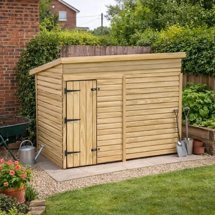 8x3ft Wooden Garden Shed | Windowless | Pent Roof