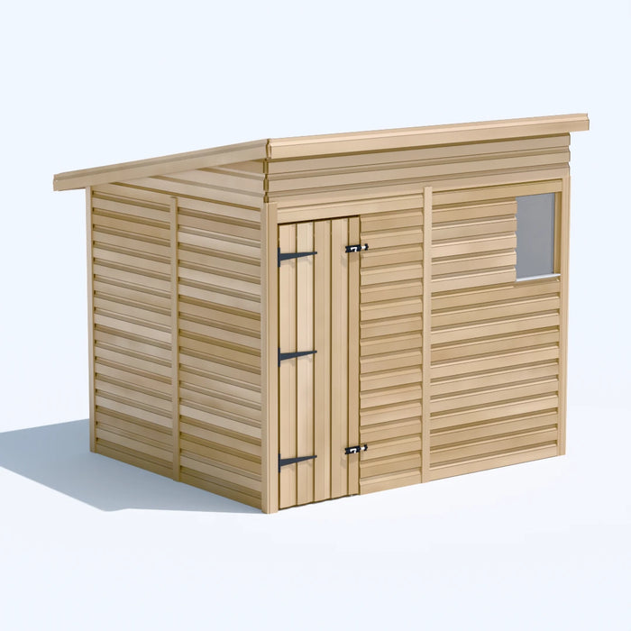 8x6.5ft Wooden Garden Shed | Windowed | Pent Roof