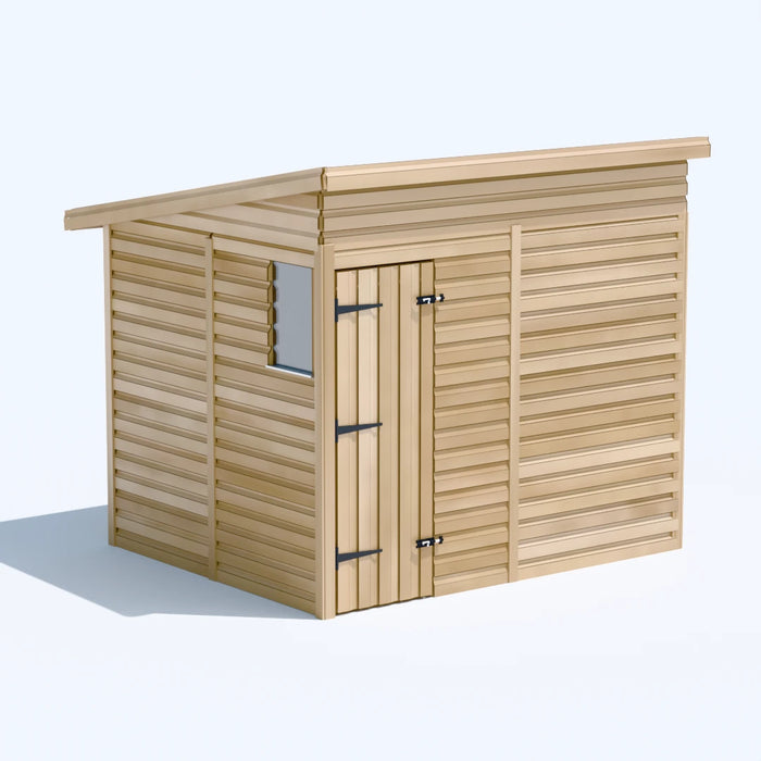 8x6.5ft Wooden Garden Shed | Windowed | Pent Roof