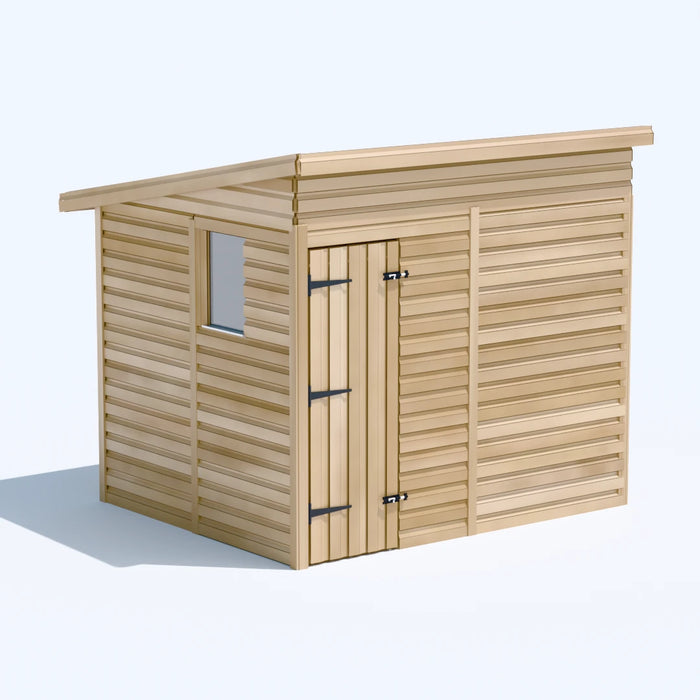 8x6.5ft Wooden Garden Shed | Windowed | Pent Roof