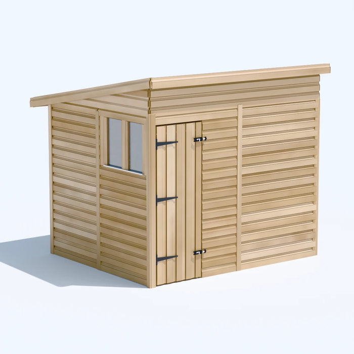8x6.5ft Wooden Garden Shed | Windowed | Pent Roof