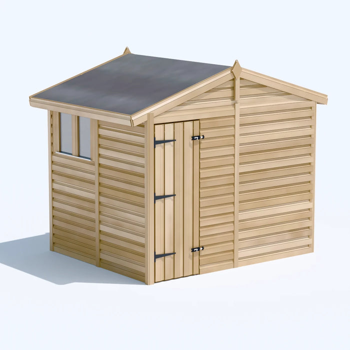 8x6.5ft Wooden Garden Shed | Windowed | Apex Roof