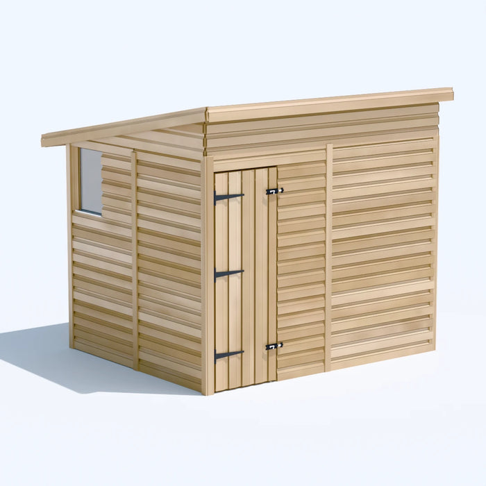 8x6.5ft Wooden Garden Shed | Windowed | Pent Roof