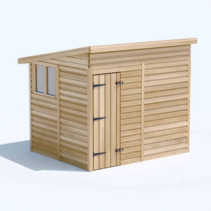 8x6.5ft Wooden Garden Shed | Windowed | Pent Roof