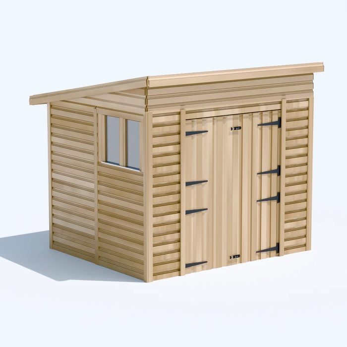 8x6.5ft Wooden Garden Shed | Windowed | Pent Roof