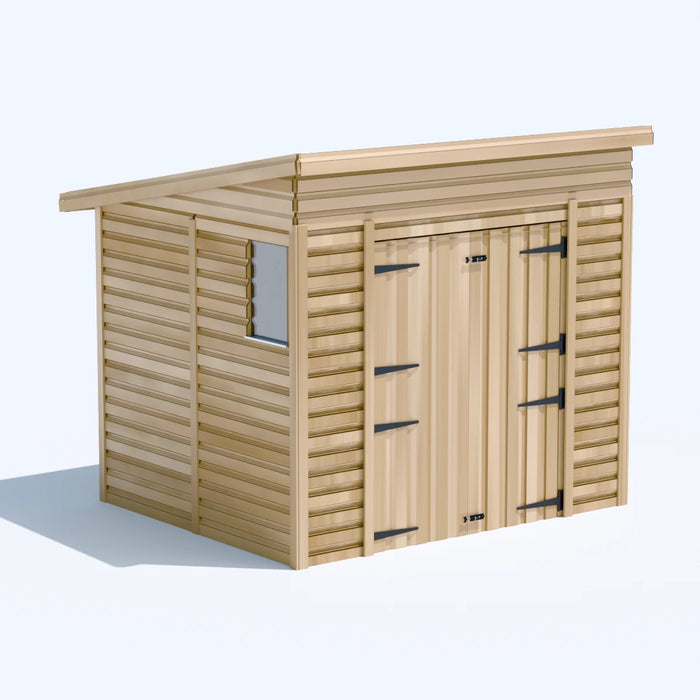 8x6.5ft Wooden Garden Shed | Windowed | Pent Roof