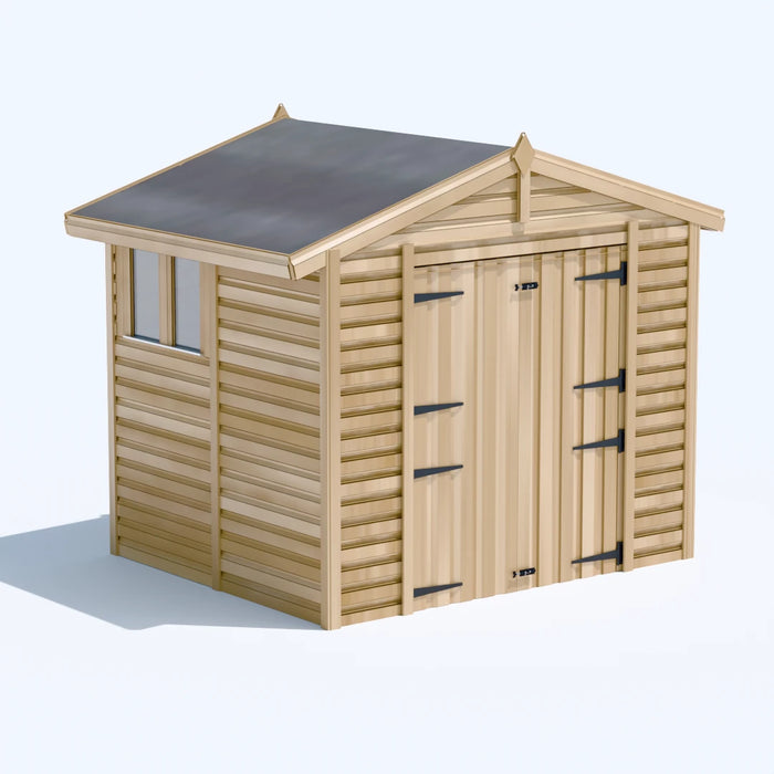 8x6.5ft Wooden Garden Shed | Windowed | Apex Roof