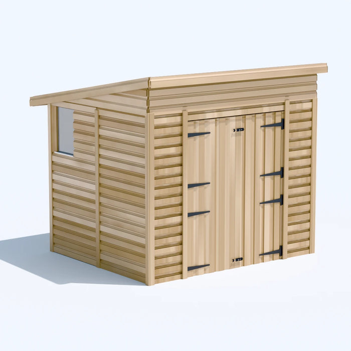 8x6.5ft Wooden Garden Shed | Windowed | Pent Roof