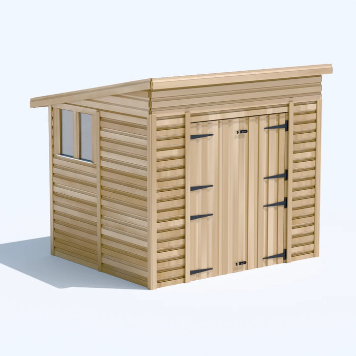 8x6.5ft Wooden Garden Shed | Windowed | Pent Roof