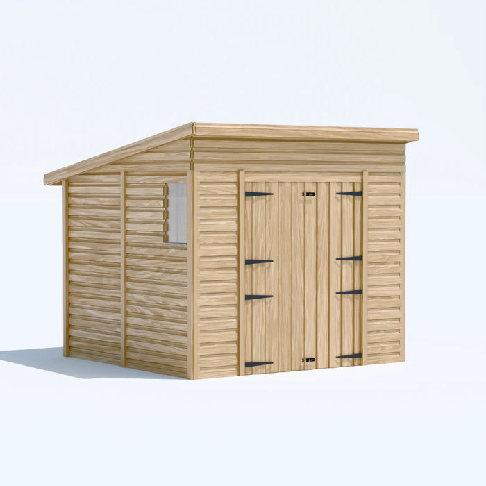 8x8ft Wooden Garden Shed | Windowed | Pent Roof