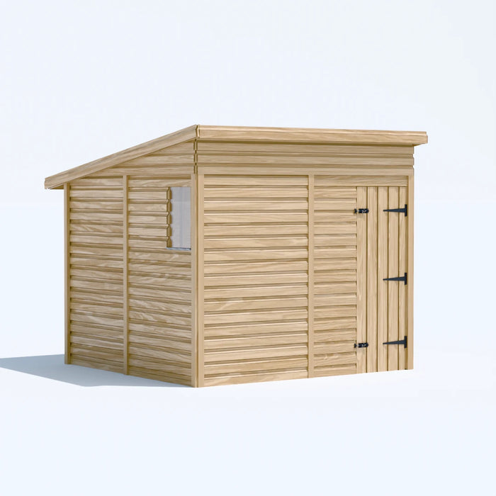 8x8ft Wooden Garden Shed | Windowed | Pent Roof